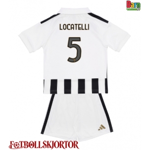 Juventus Manuel Locatelli #5 Hemmakläder Barn 2026-27 Kortärmad (+ Korta byxor)